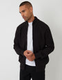 Black Zip Up Microfleece Lined Cardigan