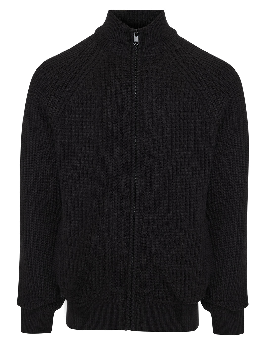 Black Zip Up Microfleece Lined Cardigan