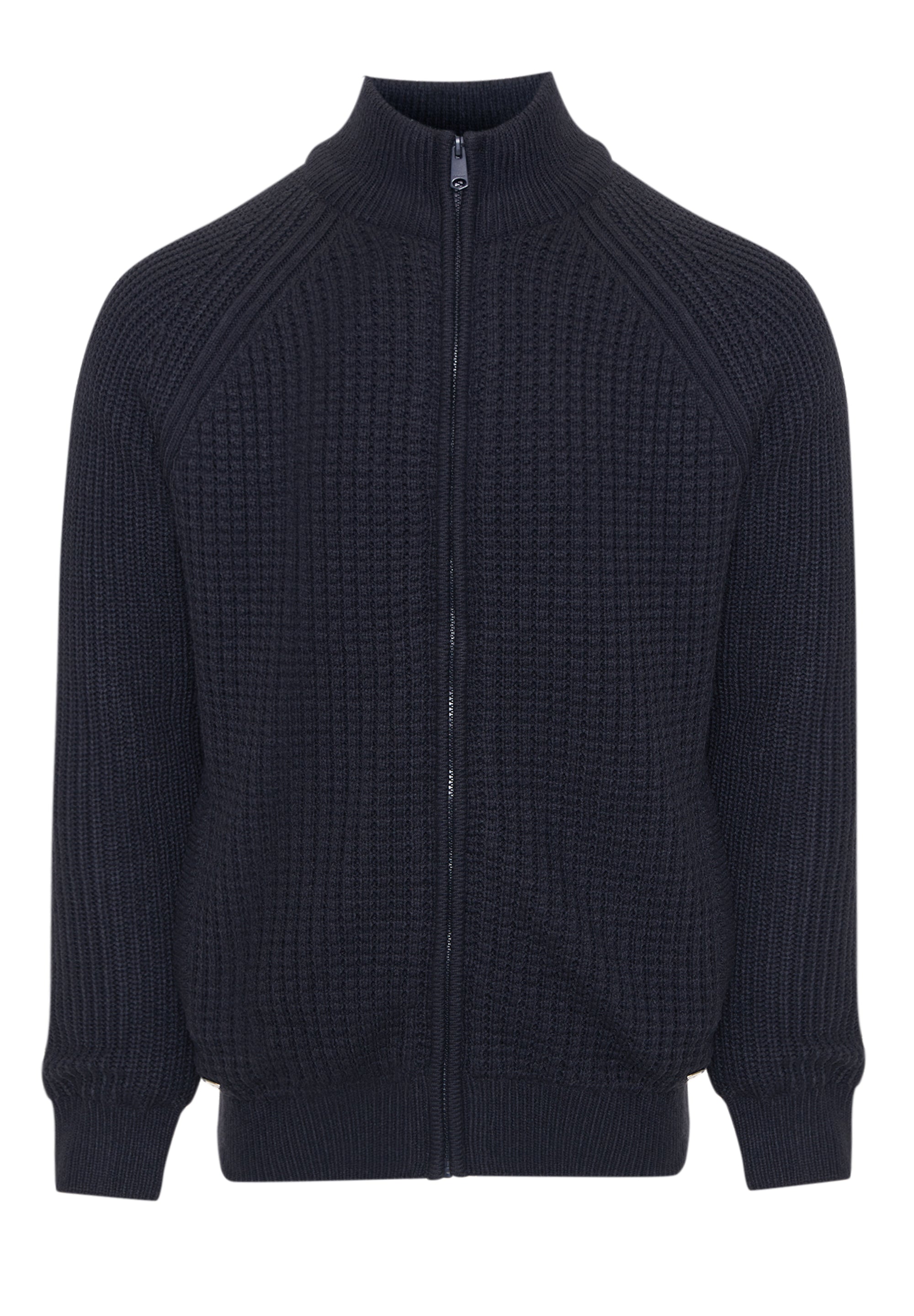 Threadbare Men's Navy Zip Up Microfleece Lined Cardigan