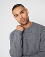 Charcoal Grey Marl Crew Neck Knitted Jumper