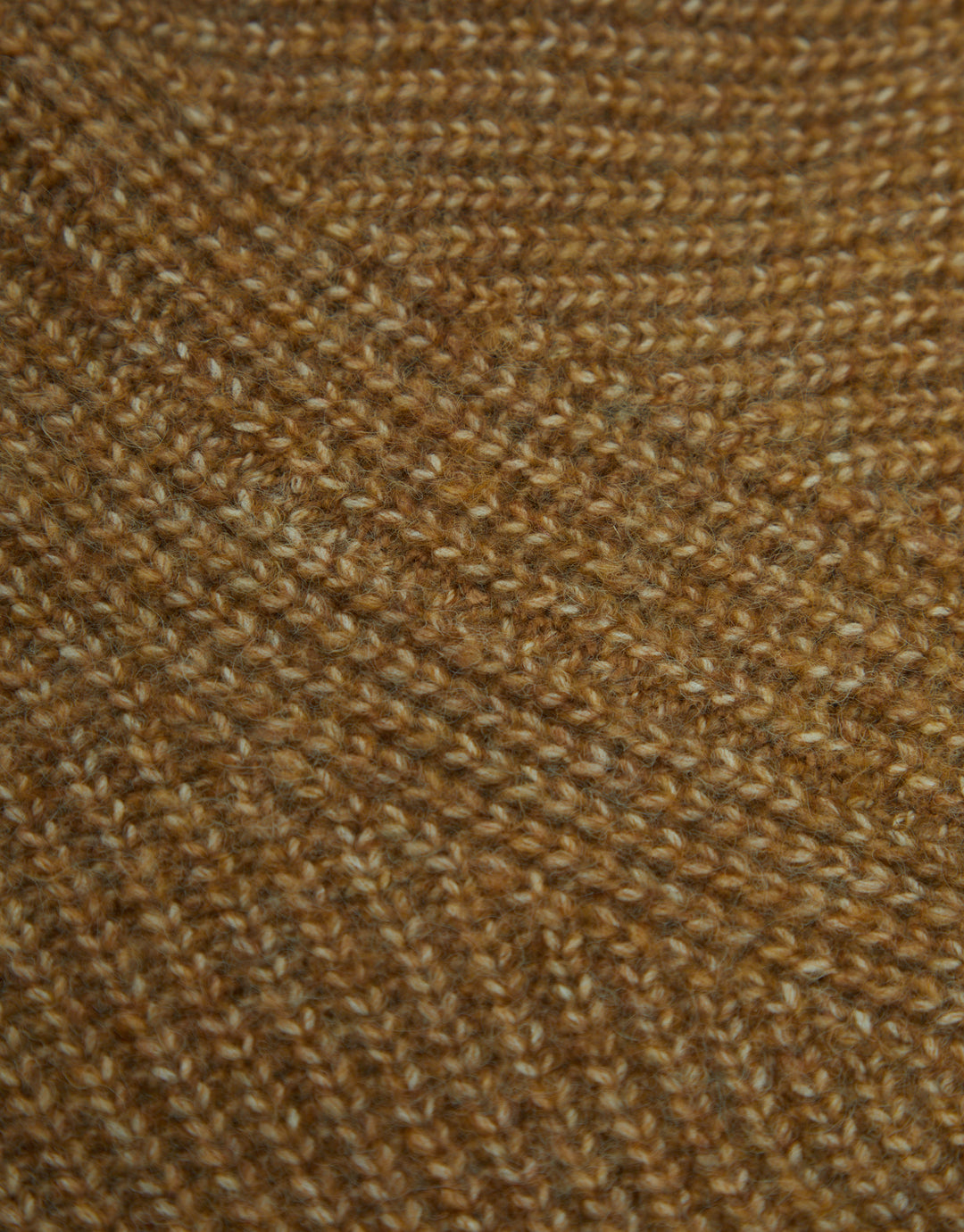 Camel BrownCrew Neck Knitted Jumper