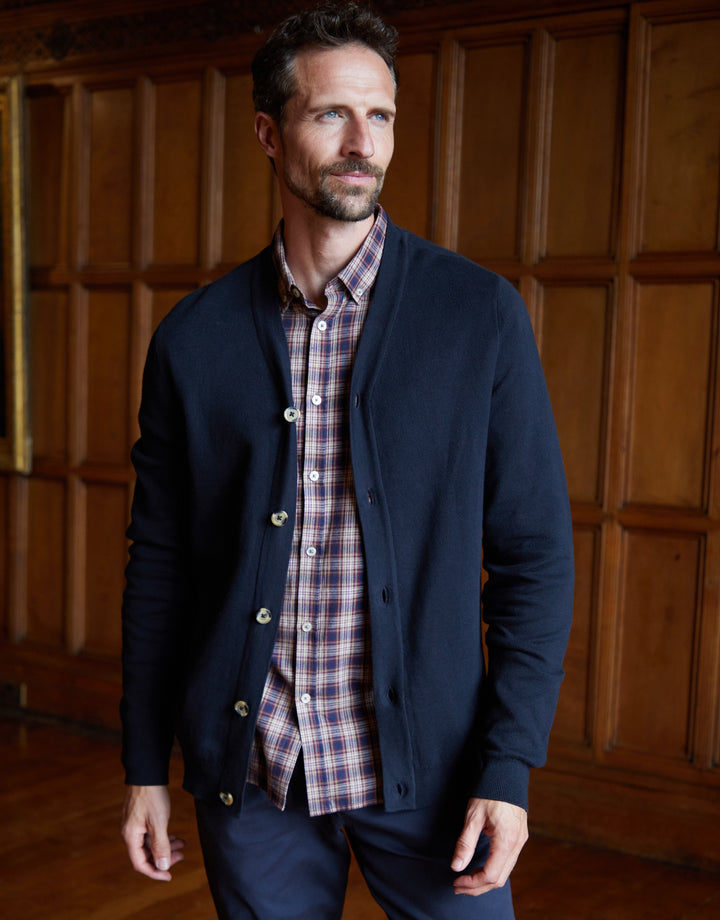 Navy Knitted Cardigan