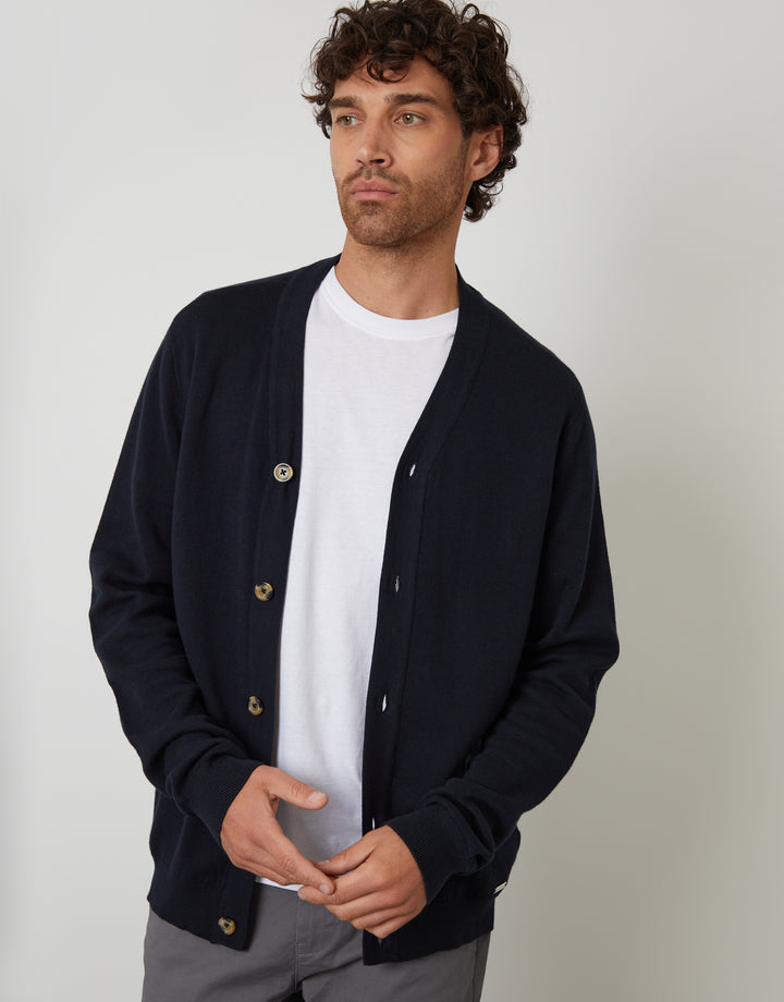 Navy Knitted Cardigan