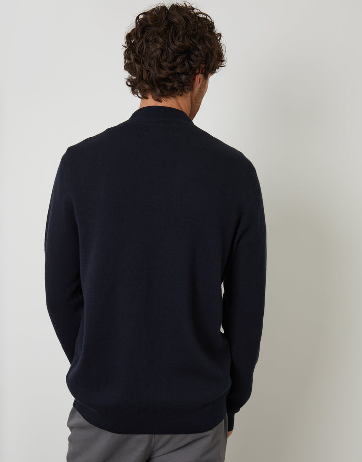 Navy Knitted Cardigan