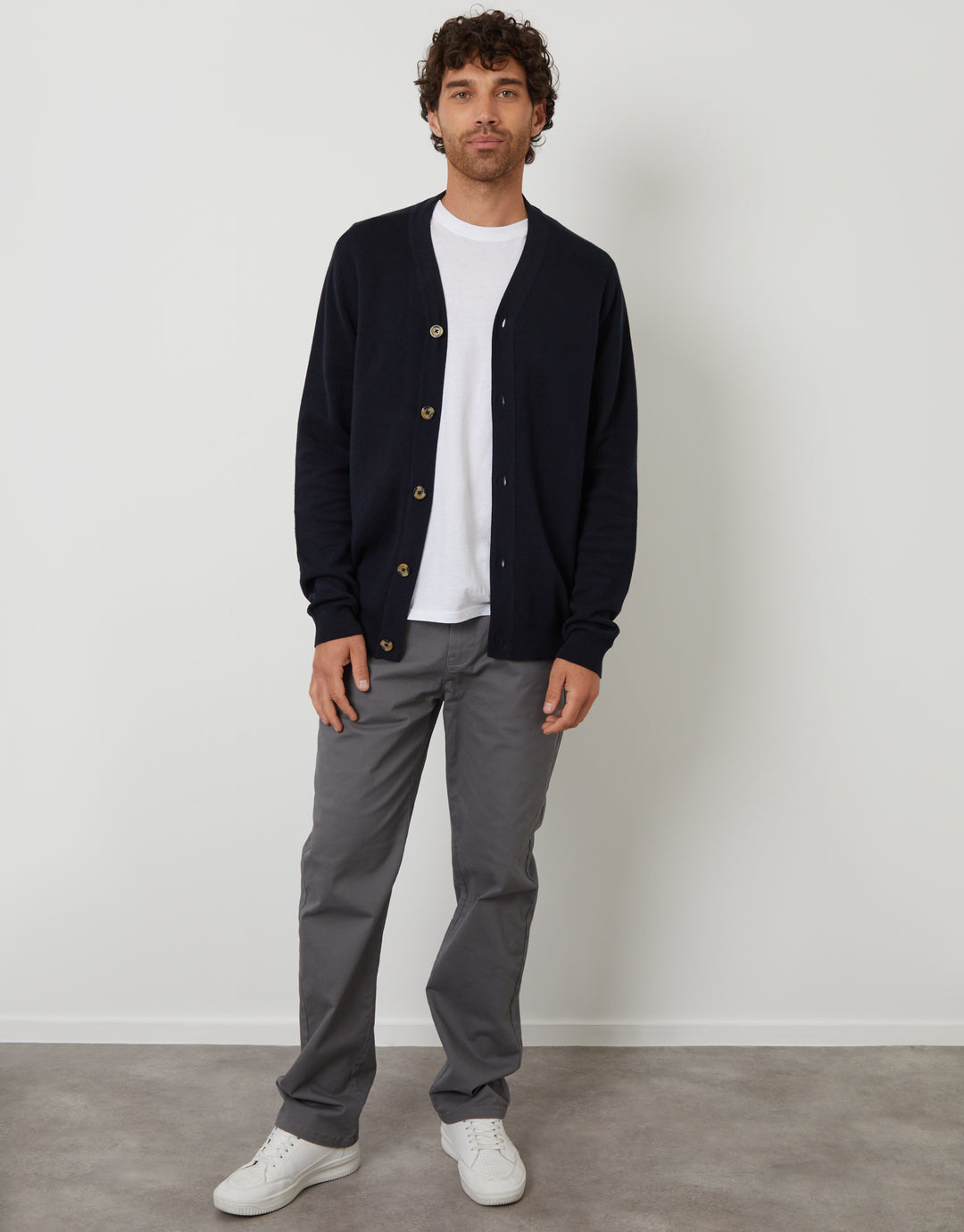 Navy Knitted Cardigan