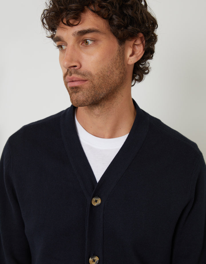 Navy Knitted Cardigan