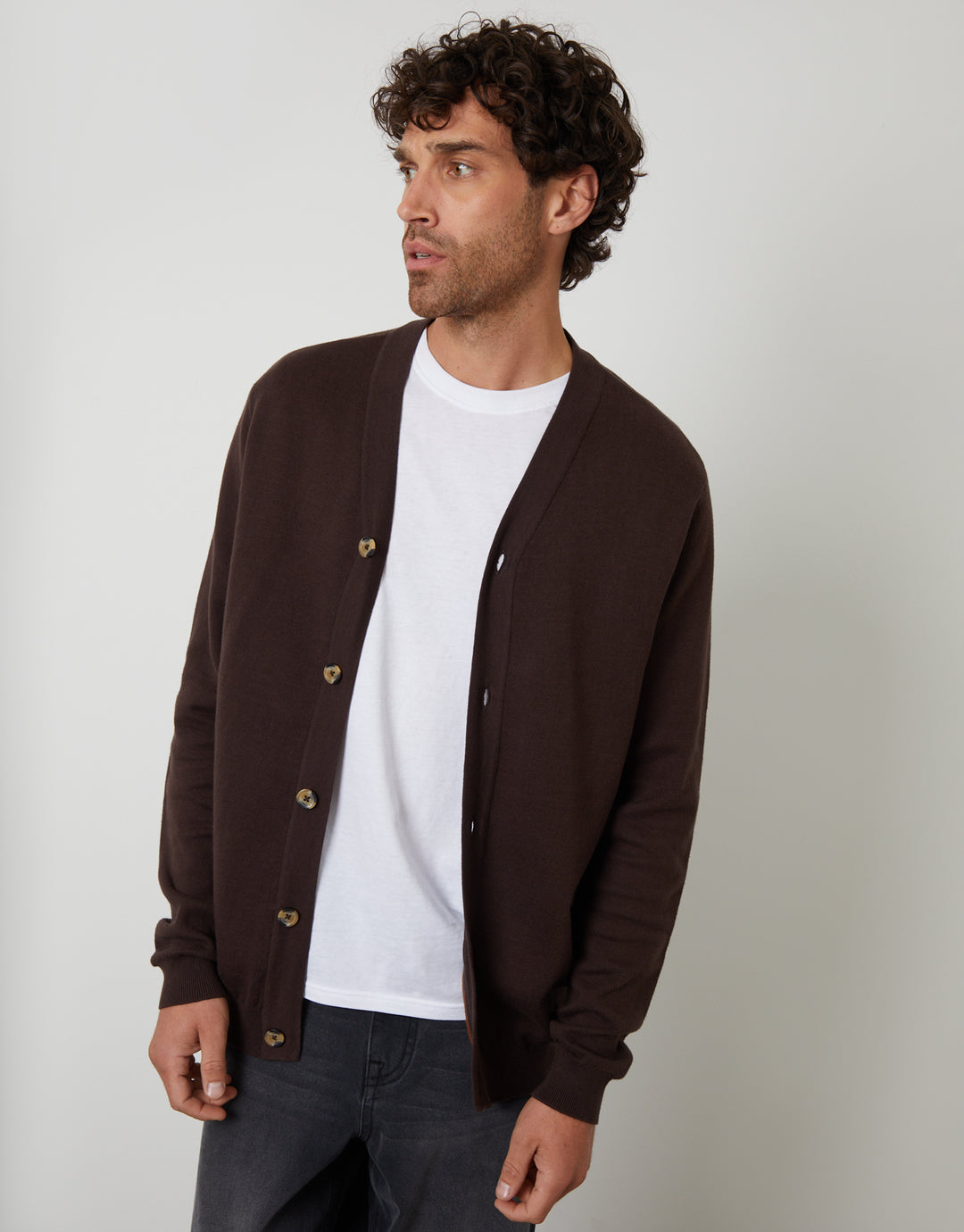 Brown Knitted Cardigan