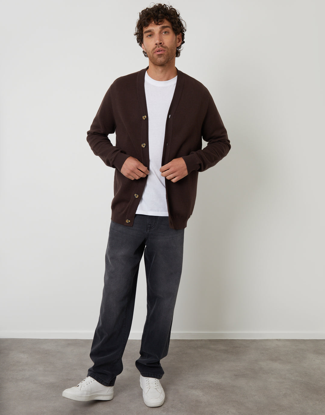 Brown Knitted Cardigan
