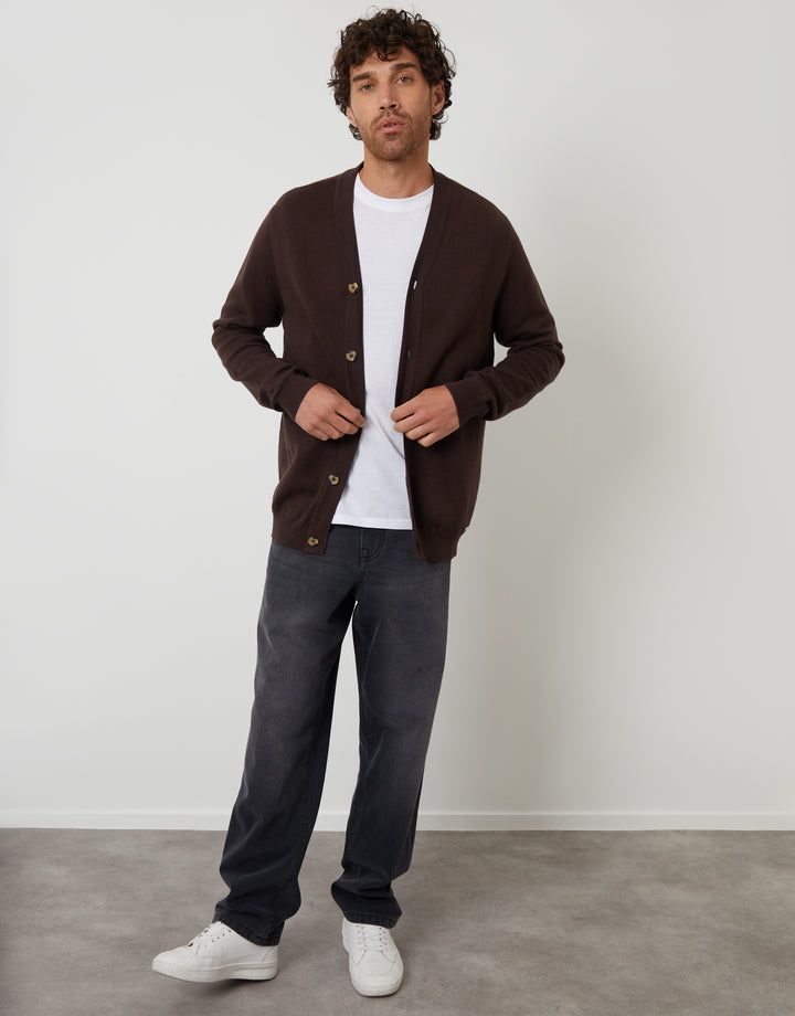 Brown Knitted Cardigan