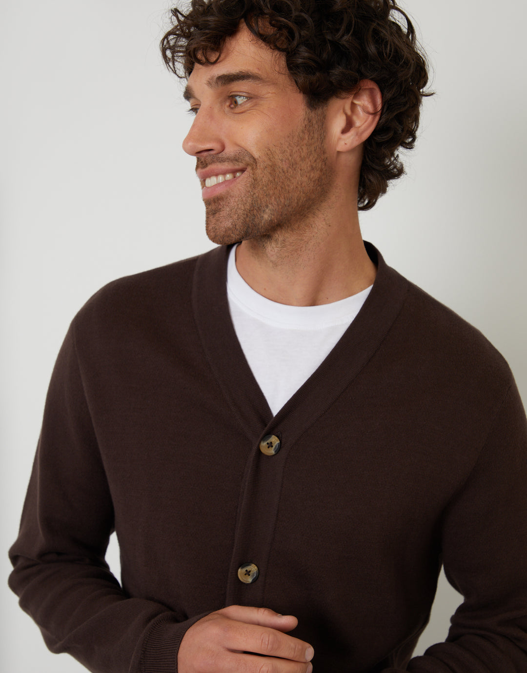 Brown Knitted Cardigan