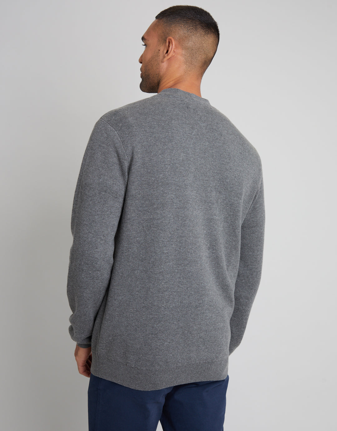 Charcoal Grey Marl Knitted Cardigan