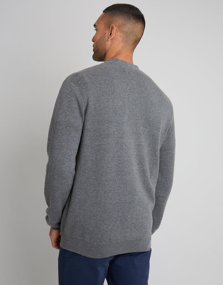 Charcoal Grey Marl Knitted Cardigan