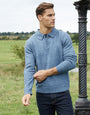 Denim Blue Long Sleeve Quarter Zip Polo Jumper