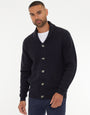 Navy Knitted Shawl Cardigan