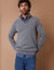Grey Knitted Quarter Zip Jumper