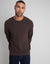 Brown Textured Knitted Crew Neck Jumper