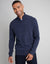 Navy Marl Textured Stripe Detail Quarter Zip Jumper