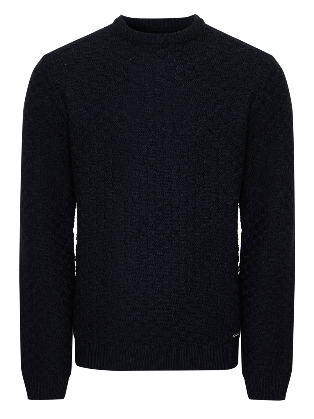 Navy Knitted Crew Neck Jumper