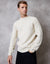 Ecru Knitted Crew Neck Jumper