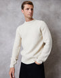 Ecru Knitted Crew Neck Jumper