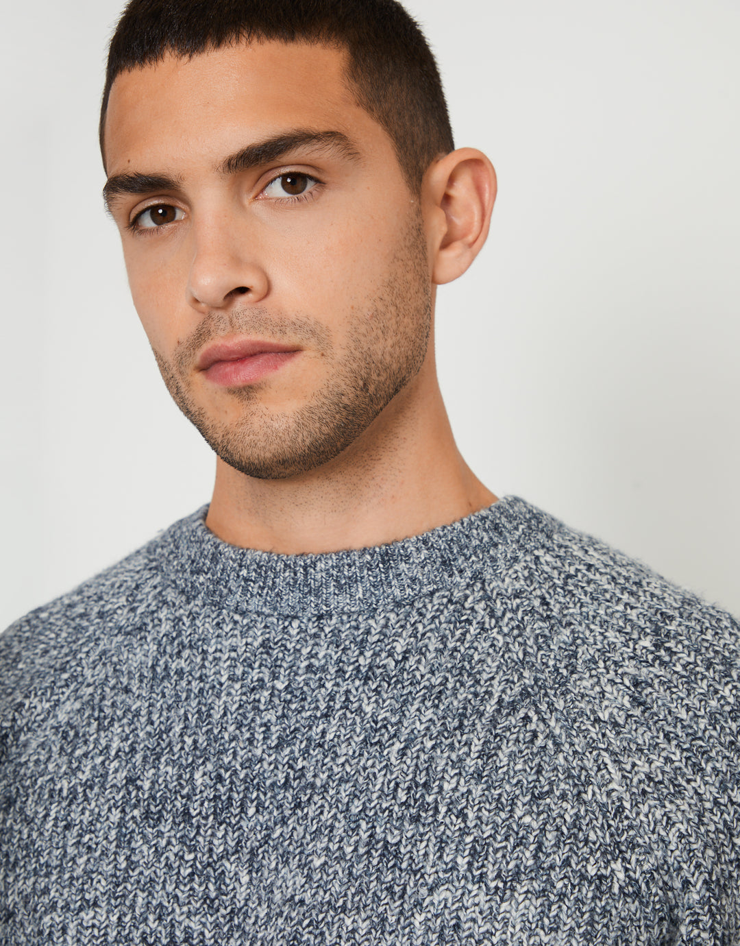 Navy Raglan Sleeve Crew Neck Jumper