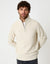 Ecru Basket Stitch Quarter Zip Jumper