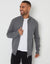 Charcoal Grey Marl Zip-Through Funnel Neck Knitted Cardigan