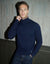 Navy Knitted Roll Neck Jumper