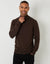 Knitted Roll Neck Jumper in Brown
