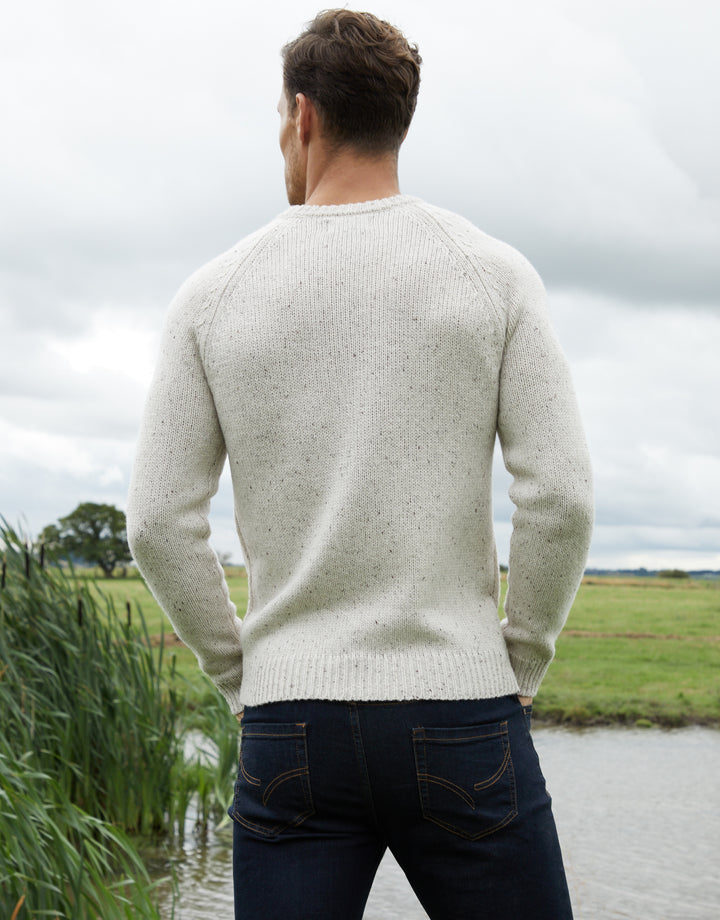 Ecru Knitted Raglan Sleeve Jumper