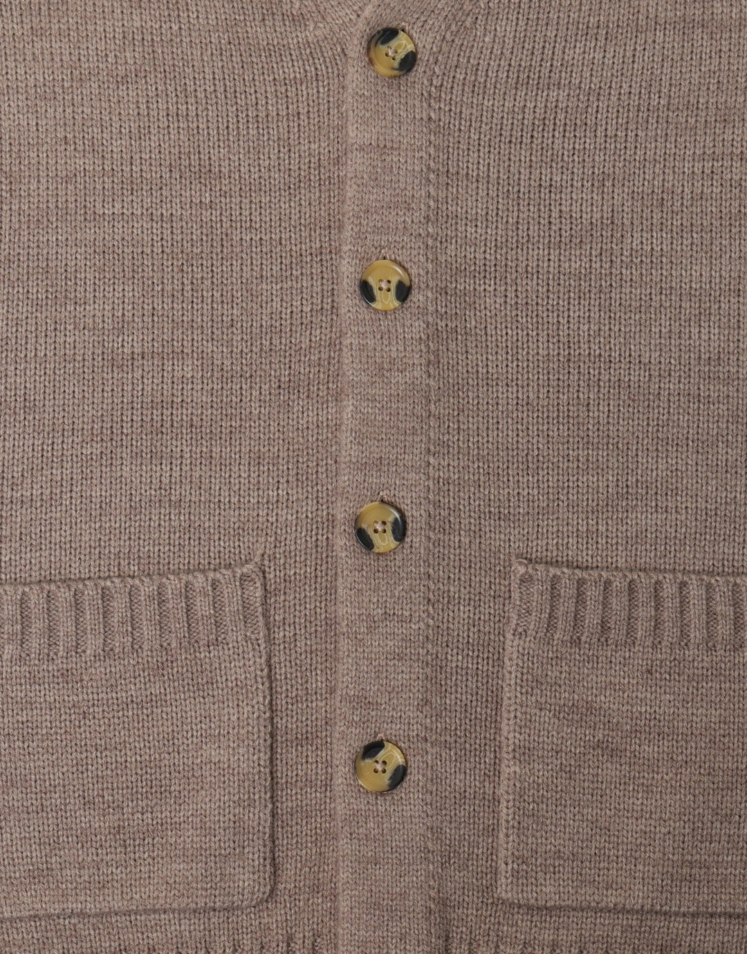 Threadbare Knitted V-Neck Cardigan in Cream - button detail