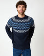 Navy Raglan Fairisle Christmas Jumper