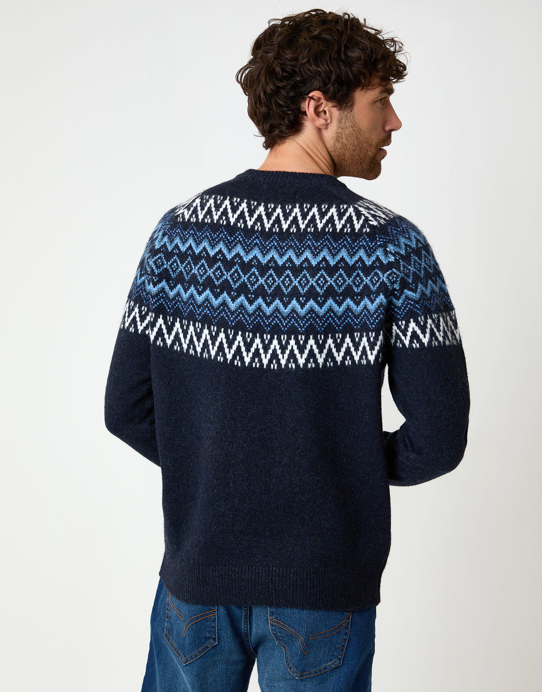 Navy Raglan Fairisle Christmas Jumper