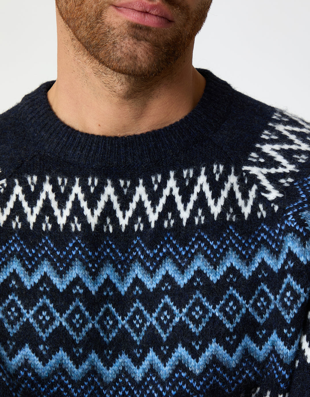 Navy Raglan Fairisle Christmas Jumper