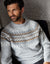 Grey Marl Raglan Fairisle Christmas Jumper