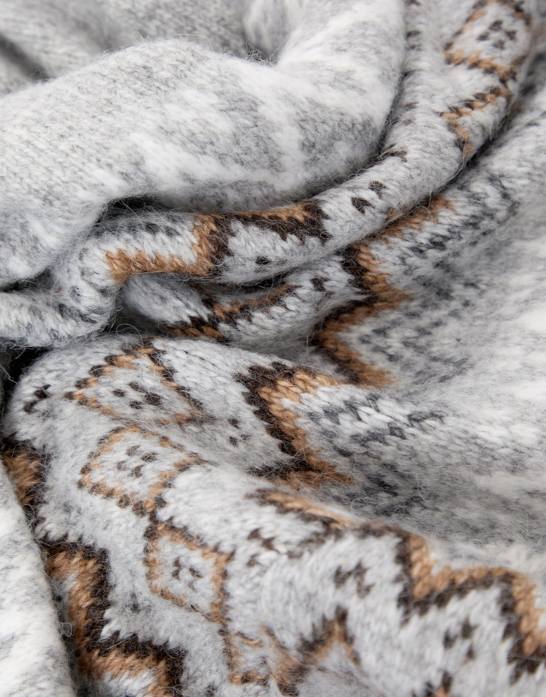 Grey Marl Raglan Fairisle Christmas Jumper