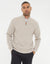 Beige Waffle Knit Quarter Zip Jumper