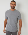 Grey Marl Textured Knitted T-Shirt