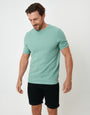 Sage Green Textured Knitted T-Shirt