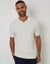 Ecru Textured Knitted Trophy Neck Polo