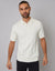 Ecru Mini Cable Knit Polo