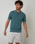 Dark Sage Green Knitted Short Sleeve Polo