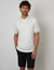 Ecru Knitted Short Sleeve Polo