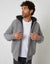 Grey Marl Padded Knitted Jacket