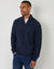 Navy Twist Funnel Neck Cable Knit Jumper