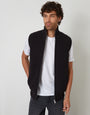 Black Knitted Quilted Gilet