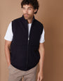 Navy Knitted Quilted Gilet
