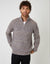 Brown Twist Knitted Quarter Zip Jumper