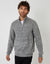 Grey Twist Knitted Quarter Zip Jumper