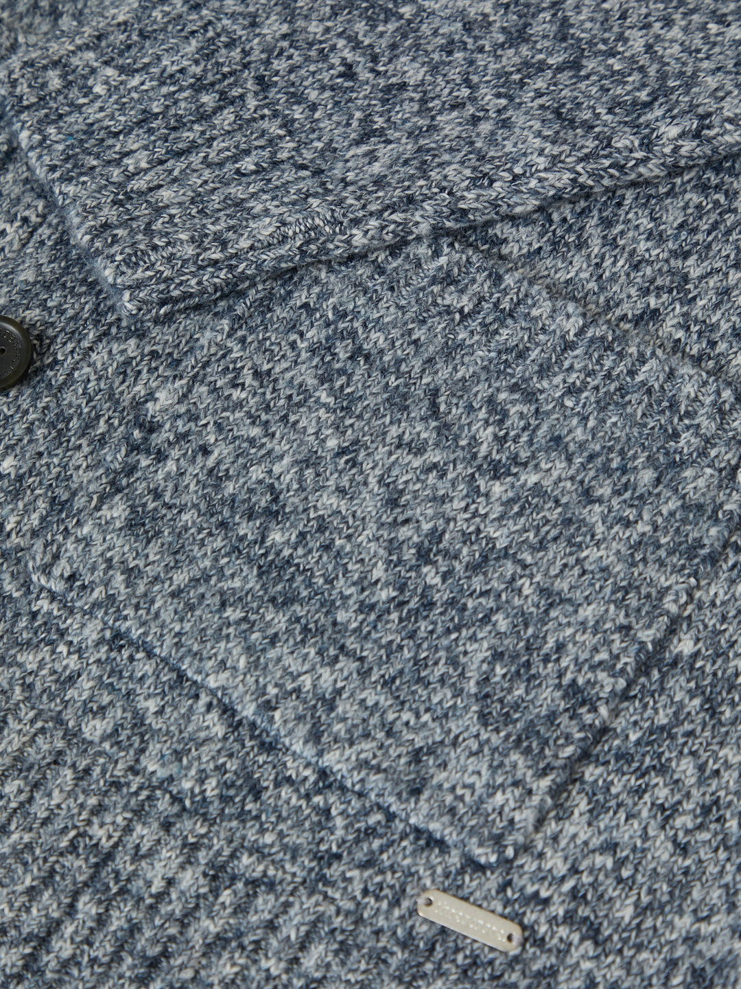 Navy Twist Knitted Button Up Cardigan